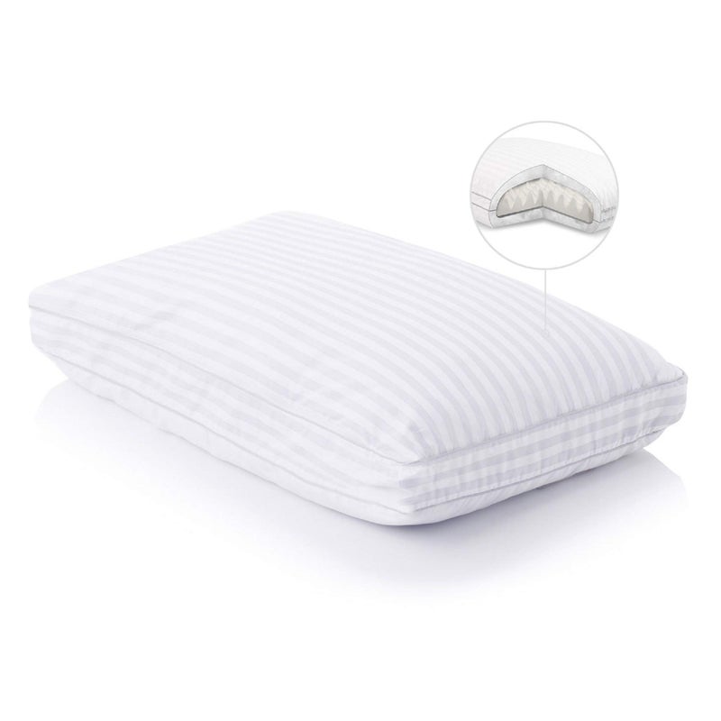 Malouf Convolution Gelled Microfiber with Convoluted Memory Foam Pillow - Down Alternative - Queen - Image 1